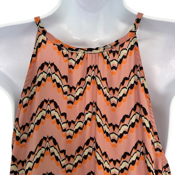 Collective Concepts Dusty Pink Chevron Tie-Waist Halter Dress Size L - Picture 7 of 9